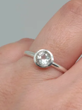 Anillo Plata 925 y Prasiolita