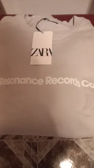 Sudadera Zara gris clarito, XL