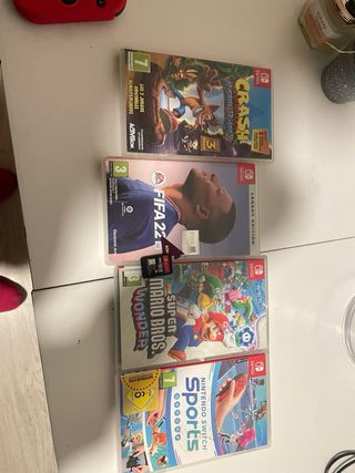 Pack 4 Juegos Nintendo Switch: FIFA 22, Crash, Mar