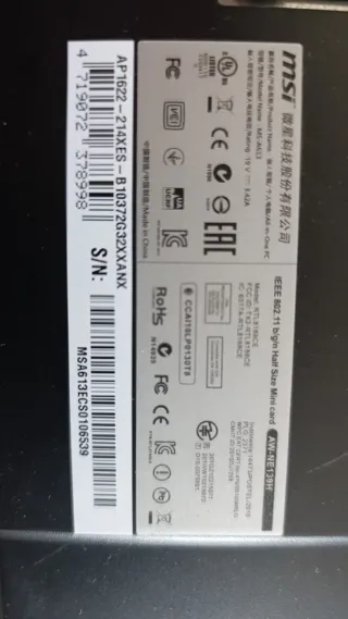 PC All in One MSI Negro