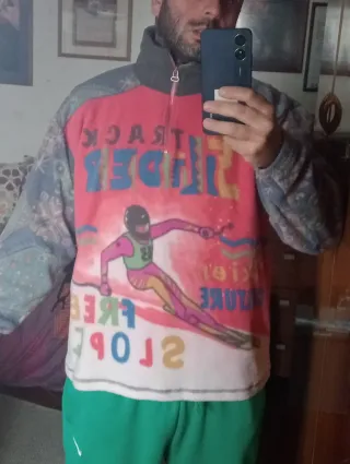 Felpa unisex in pile - Vintage