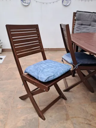 Conjunto mesa, sillon y 4 sillas de jardín