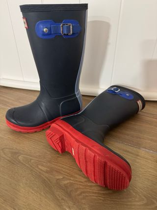 Botas de agua Hunter niño azul y rojo