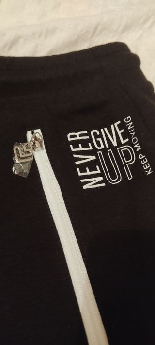 Pantalón punto roma negro talla L negro