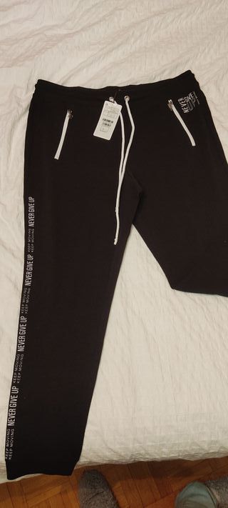 Pantalón punto roma negro talla L negro