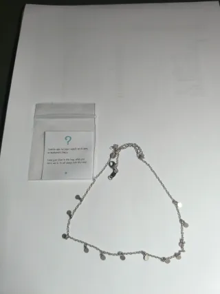 Collar plata con colgantes redondo