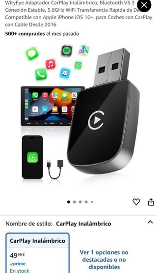 CarPlay inalámbrico (para carplay con cable)