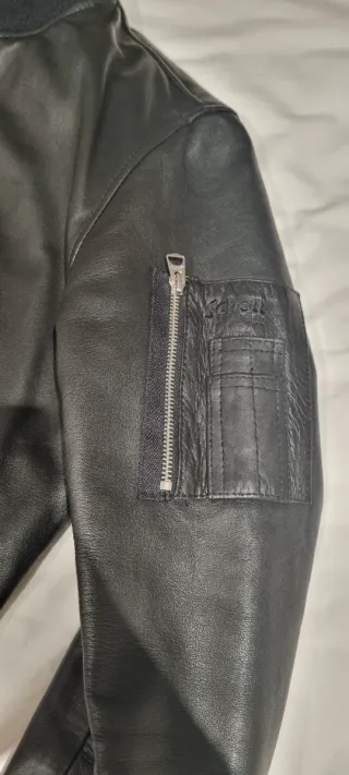 Chaqueta Schott Negra Bomber