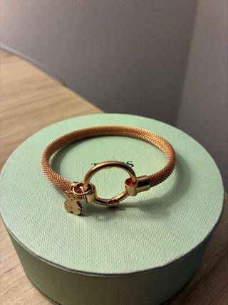 Pulsera Tous Plata Baño Oro Rosa 18KT