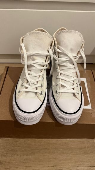 Converse Doble Suela Blancas Talla 37,5