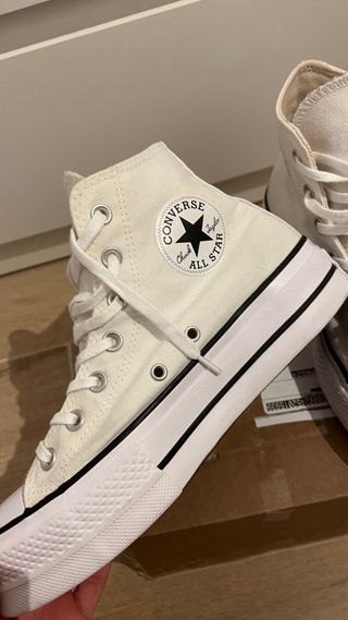 Converse Doble Suela Blancas Talla 37,5