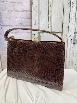Bolso Piel Serpiente Vintage Corte Inglés
