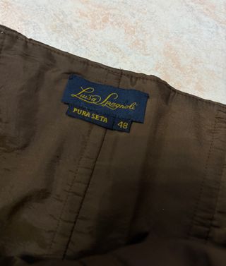 LUISA SPAGNOLI Top corpetto marrone ricamato