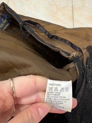 LUISA SPAGNOLI Top corpetto marrone ricamato