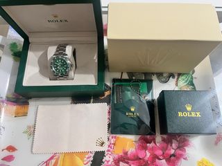 Reloj olex Verde y Plateado