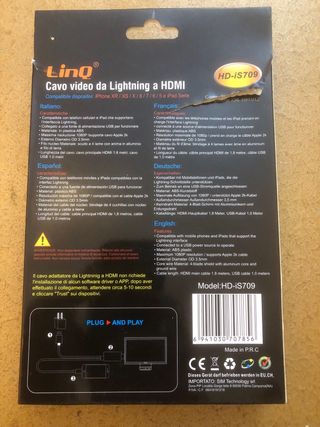 LinQ Cavo video Lightning HDMI HD-iS709