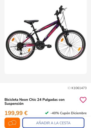 Bicicleta Neon Chic 24 con Suspensión