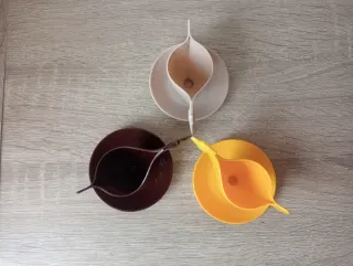 Set 3 portauova in plastica - Vintage