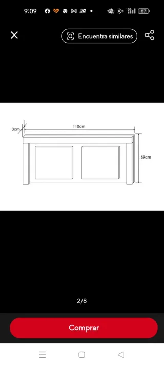 Cabecero Cama 90 Madera