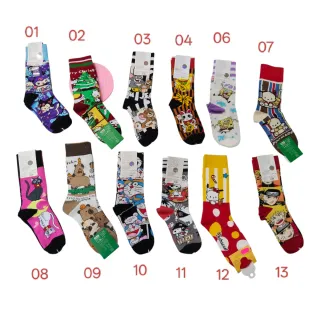 Calcetín sanrio, capibara, Doraemon,gato, esponja