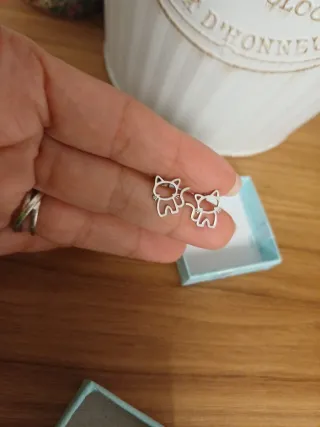 Pendientes de gato acero