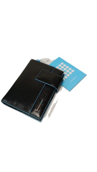 Piquadro Porta agenda nero/blu