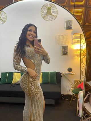 Vestido de fiesta pedrería talla S