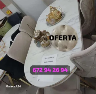 Mesa ovalada + 6 sillas