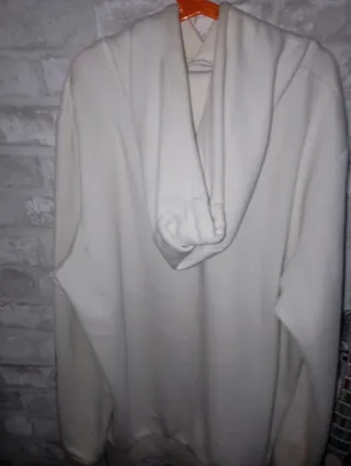 Sudadera Kappa Blanca con Logo Multicolor