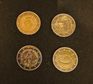 Set 4 Monete 2 Euro Commemorative