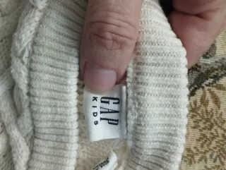 Maglione bambina cotone bianco sporco