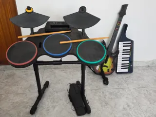 Lote Guitar Hero Wii: Batería y Guitarra