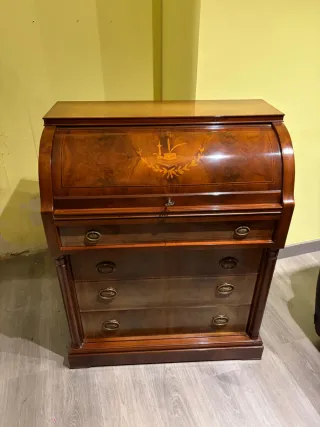 Escritorio antiguo francés con tapa