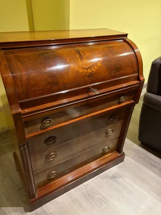 Escritorio antiguo francés con tapa