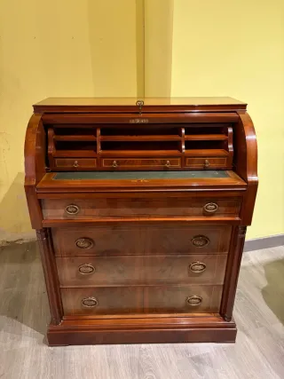 Escritorio antiguo francés con tapa