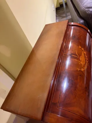 Escritorio antiguo francés con tapa