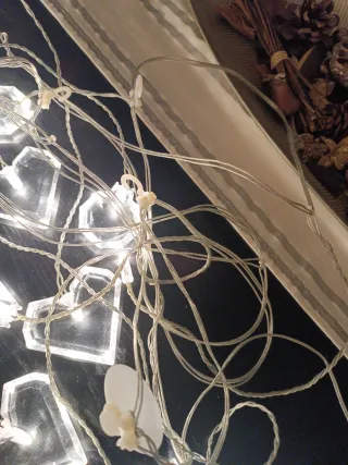 2 Cortinas de Luces Corazón y Estrella Metacrilato