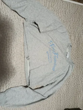 Sudadera Bershka Gris San Francisco