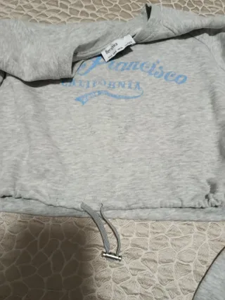 Sudadera Bershka Gris San Francisco