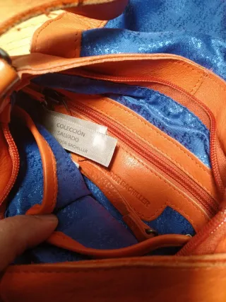 Bolso bandolera piel naranja SALVADOR BACHILLER