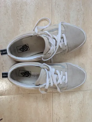 Vans Reflectantes T38 Beige/Gris