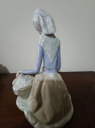 Figura Porcelana Lladro Lavandera Vintage