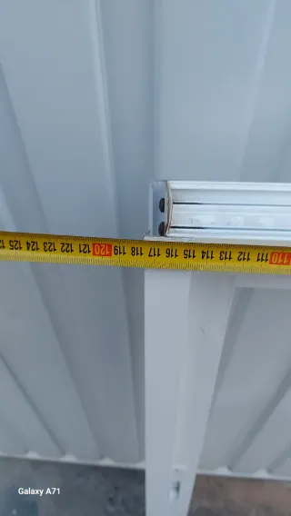 Ventana aluminium blanca 117.5por 97.5