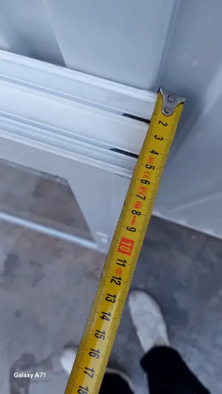 Ventana aluminium blanca 117.5por 97.5