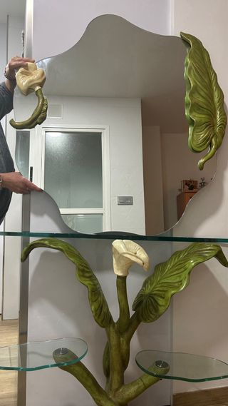 recibidor con espejo