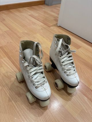 Patines 4 Ruedas Blancos Talla 35