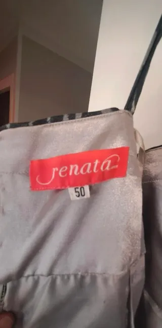 Vestido fiesta Renata negro y plata