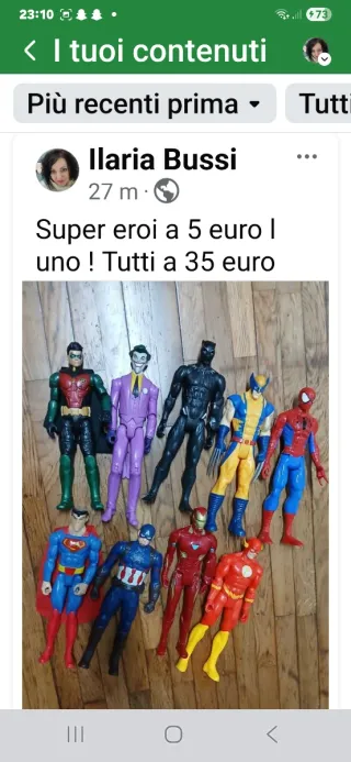 Set 8 Supereroi Action Figures