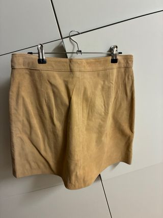 Falda Mango Piel Camel Talla M