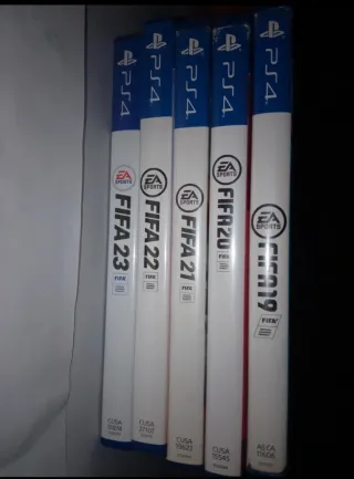 Lote 5 Juegos FIFA PS4 (19, 20, 21, 22, 23)